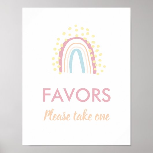 Poster Symbole Boho Rainbow Girl Anniversaire Faveurs (Devant)