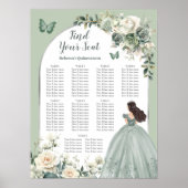 Poster Symbole Boho Sage Green Quinceañera (Devant)