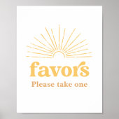 Poster Symbole Boho Sunshine Baby shower solaire Faveurs (Devant)