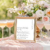 Poster Symbole boisson Estelle Moderne Minimale Signature