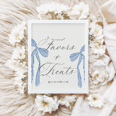 Poster Symbole Bonjour Bébé Blue Paris Faveurs & Traiteme