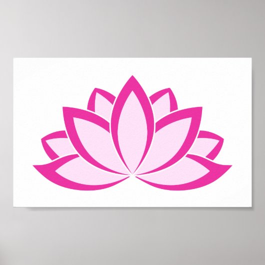 Poster Symbole bouddhiste rose d'origine Fleur Lotus (Devant)