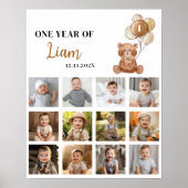 Poster Symbole Brown de l'ours en peluche Anniversaire de (Devant)