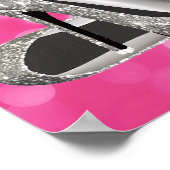 Poster Symbole Buffet de Chaussure en Argent Rose (Coin)