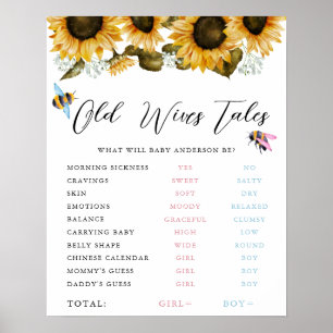 Poster Symbole Bumblebebe Rose Bleu Vieux