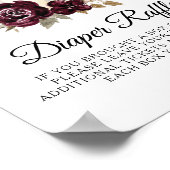 Poster SYMBOLE BURMANDE Citrouille Floral Rose (Coin)