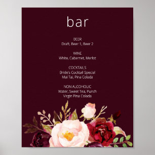 Poster SYMBOLE BURMANDE MARsalA Floral Bar