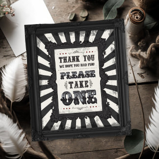 Poster Symbole cadeau Dark Carnival Psycho Circus Party F