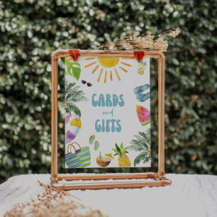 Poster Symbole cadeau de fête de piscine