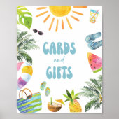 Poster Symbole cadeau de fête de piscine (Devant)