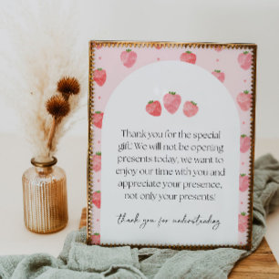 Poster Symbole cadeau de fête fraise