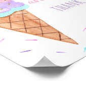 Poster Symbole Cadeaux d'anniversaire de la crème glacée (Coin)