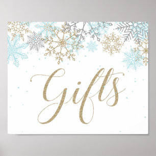 Poster Symbole Cadeaux d'hiver Onederland Fléau de neige
