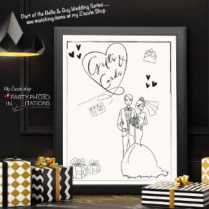 Poster Symbole Cadeaux et Cartes de Mariage