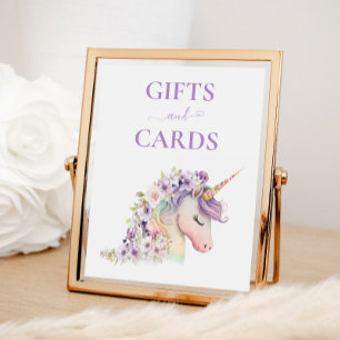 Poster Symbole Cadeaux Unicorne Charme