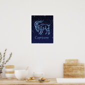 Poster Symbole Capricorne Constellation et Zodiaque avec (Cuisine)