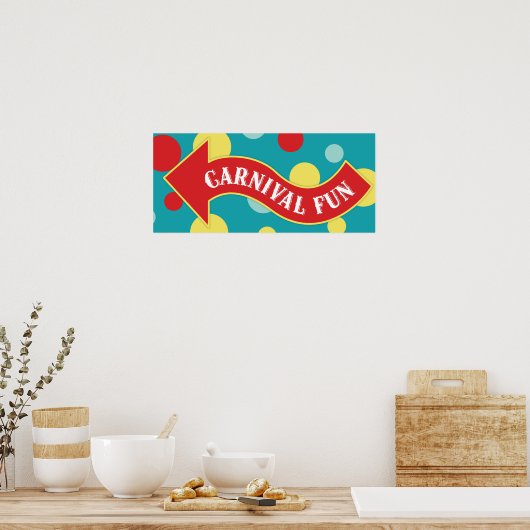 Poster Symbole Carnaval Fun Arrow Carnival Circus Anniver (Cuisine)