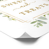 Poster Symbole Carré de dessert en or botanique (Coin)