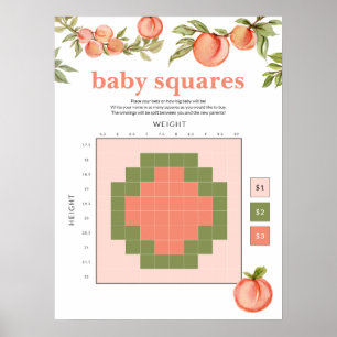 Poster SYMBOLE Carré du Baby shower de paris Sweet Peach