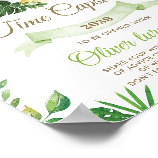 Poster Symbole Chic Jungle Animaux Verdure Temps Capsule (Coin)