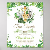 Poster Symbole Chic Jungle Animaux Verdure Temps Capsule (Devant)