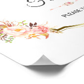 Poster Symbole Chic Rose Floral Gold Wedding Favor (Coin)
