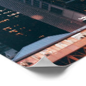 Poster SYMBOLE Chicago Illinois Neon Nuit (Coin)