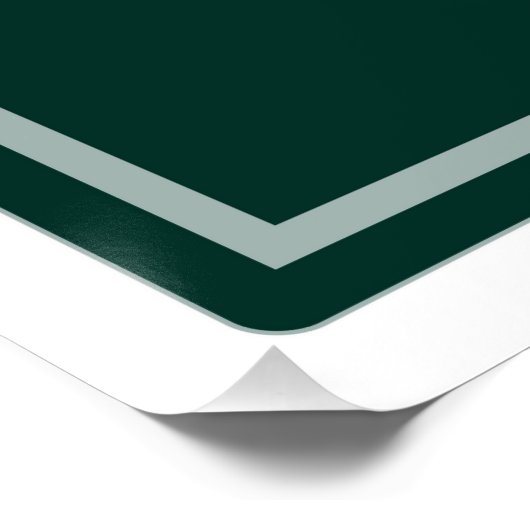 Poster Symbole chimique de l'élément de zinc chimie formu (Coin)