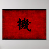 Poster Symbole chinois de Calligraphy for Opportunity in (Devant)