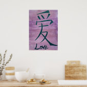 Poster Symbole chinois de l'amour (Cuisine)