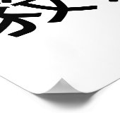 Poster Symbole chinois de persévérance (Coin)