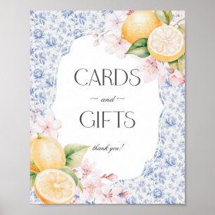 Poster Symbole Chinoiserie Lemon Tea Party Cartes et cade
