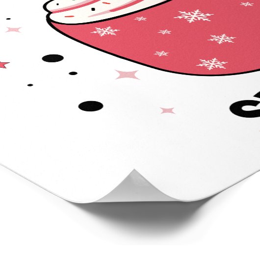 Poster Symbole Chocolat Chaud Station Vibes Rétro (Coin)