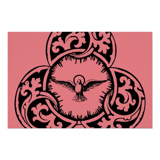 Poster Symbole chrétien de la colombe du Saint-Esprit (Devant)