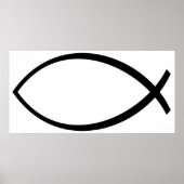Poster Symbole Christian Fish (Ichthys) (Devant)