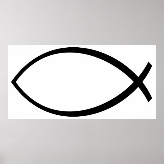 Poster Symbole Christian Fish (Ichthys) (Devant)