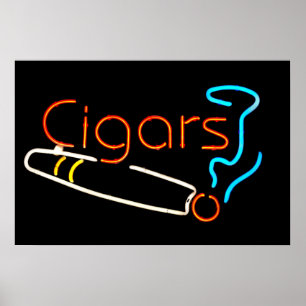 Poster SYMBOLE Cigares NEON