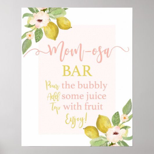 Poster Symbole citron Momosa (Devant)