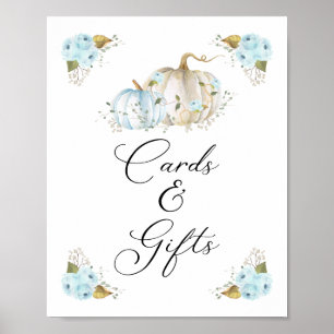 Poster Symbole citrouille Baby shower Cartes et cadeaux