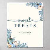 Poster SYMBOLE citrouille Baby shower Sweet Traitements (Devant)