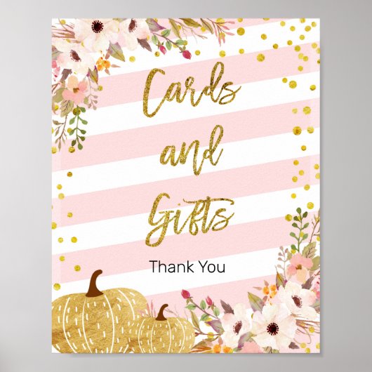 Poster Symbole citrouille des cartes et cadeaux aquarelle (Devant)