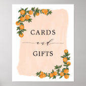Poster Symbole Citrus Orange Green Cartes & Cadeaux (Devant)