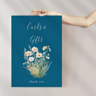 Poster Symbole classique Boho Blush Fleurs sauvages Carte