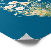 Poster Symbole classique Boho Blush Fleurs sauvages Carte (Coin)