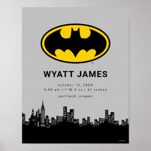 Poster Symbole Classique de Batman   Statistiques de Nais