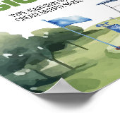 Poster Symbole classique de Golf Boy Anniversaire Table d (Coin)