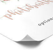 Poster Symbole classique rose rose rose floral (Coin)