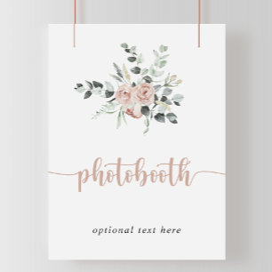 Poster Symbole classique rose rose rose floral