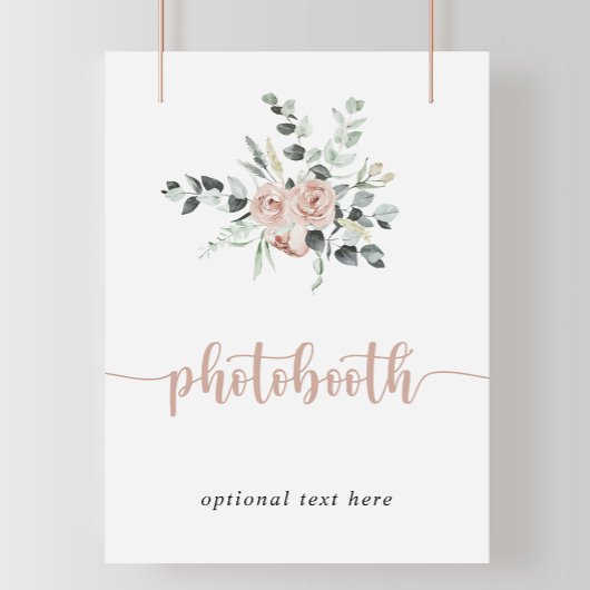 Poster Symbole classique rose rose rose floral