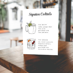 Poster Symbole Cocktails à main vintage